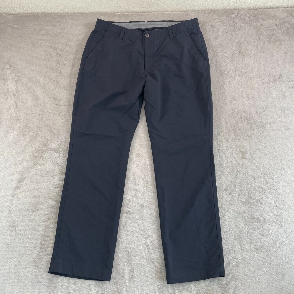 Under Armour Match Play Pants Men 36x32 (Tag 38) Black Golf Performance Straight